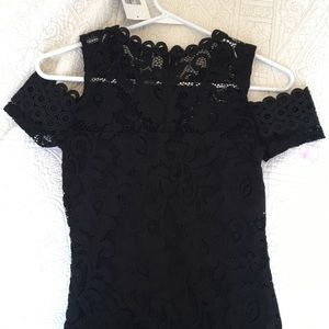 F21 NWT black lace cocktail dress